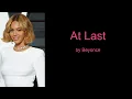 At Last by Beyonce (Lyrics)