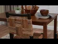 2 Baxton Studio Bali Pari Raniya Natural Brown Black Dining Chairs - The Classy Home