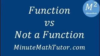 Function vs Not a Function