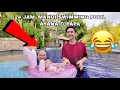 24 JAM MANDI SWIMMING POOL DENGAN AYANA DAN PAPA 😂