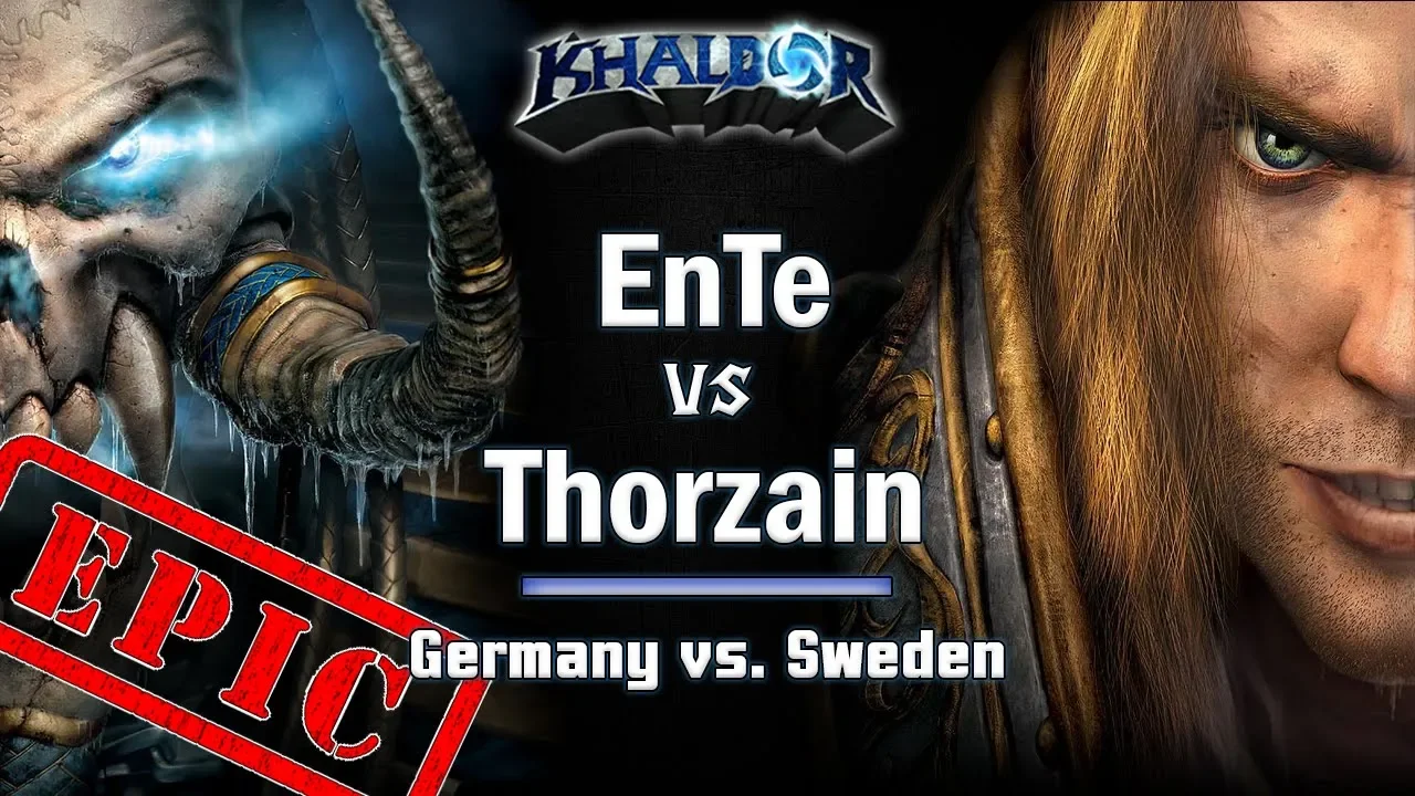 ► EPIC! WarCraft 3 - Thorzain vs. EnTe - Germany vs. Sweden