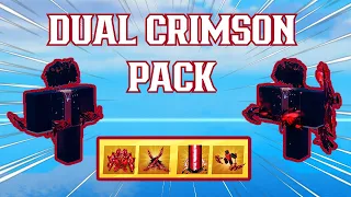 Dual Crimson Eclipse Scythe And Dual Crimson Katana Showcase Blade Ball Roblox