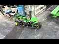 V-4 Liquid Cooled Mini Bike w John Deere Pony Start Motor Motorcycle
