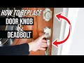 How To Replace And Install Deadbolt And Door Knob Handle Assembly KWIKSET Handleset EASY DIY
