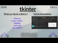 frame widgets in python tkinter Gui programming tkinter in Hindi