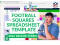 Football Squares Super Bowl Spreadsheet Template for Google Sheets - 2026