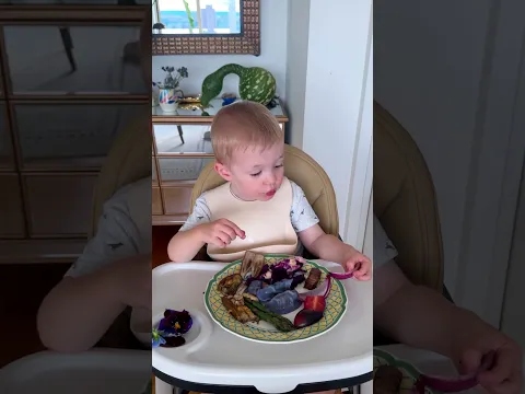 Making purple lunch for my toddler