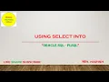 Using SELECT INTO in Oracle PLSQL