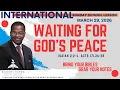 Waiting On God s Peace Isaiah 2 2-4 Acts 17 26-28 March 29 2926 International Sunday School