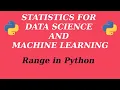 Range How to calculate range in Python using Numpy