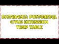Databases PostgreSQL Citus Extension Temp Table 2 Solutions