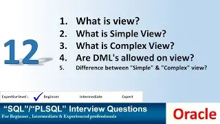 What is the view in oracle simple view complex view
