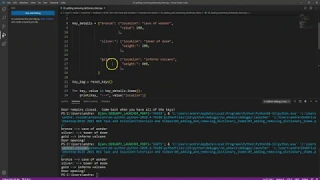 Using dictionaries in Python