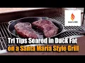 Download Lagu Searing Tri Tips In Duck Fat On A Santa Maria Style Barbecue Grill