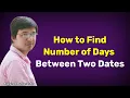 How to Find Number of Days Between Two Dates Class 6 Maths CBSE by Sarver Sir