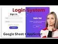 Build a Secure Login System Using Google Apps Script CRUD App
