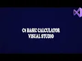 Visual Studio 2022 C Basic Calculator