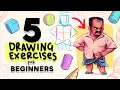 5 BEGINNER Drawing Exercises to IMPROVE Fast Do these First