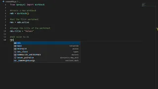 Python openpyxl create workbook
