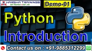 Python Demo 01 Core Python Tutorial Programming Tutorial for Beginners Harsha Trainings