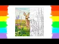 How to Color Cute Deer Coloring Page