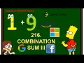 Combination Sum III Leetcode 216 Amazon Google Facebook interview question