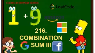 Combination Sum III Leetcode 216 Amazon Google Facebook interview question