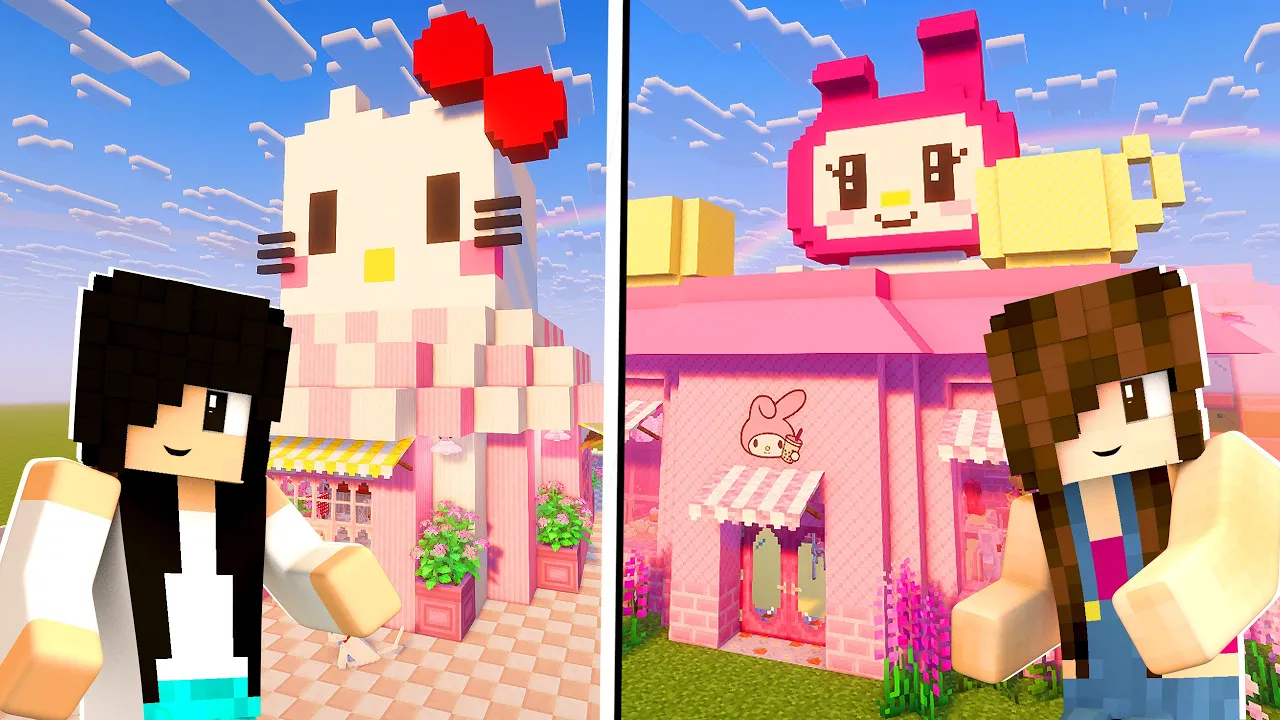 CAFÉ DA HELLO KITTY vs CAFÉ DA MY MELODY (Desafios Minegirl)