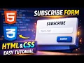 How to Make Subscribe Form UI Design in HTML CSS Beginner Friendly