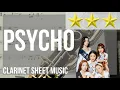 Clarinet Sheet Music How to play Psycho by Red Velvet