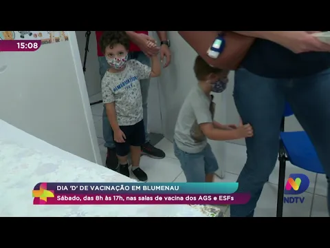 Dia 'D' de vacinação em Blumenau: sábado (21), das 8h às 17h, nas salas de vacina dos AGS e ESFs