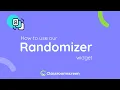 How to use our Randomizer widget Classroomscreen Tutorial