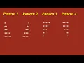Star Pattern Exercises with for loop Java Part 1
