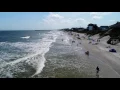 Aerial View of High Tide July 2nd Topsail Island NC
