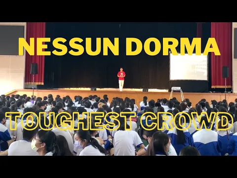 Download MP3 Singing Nessun Dorma in front of 500 noisy High School students…Watch what happens!