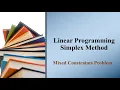 Linear programming Simplex method mixed constraints