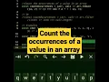 Count the occurrences of a value in an array