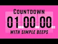 1 Hour Flip Clock Countdown Timer Realistic Flip Sounds Simple Beeps Start End Alerts