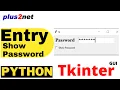 Tkinter display and mask password in an entry box based on Checkbutton click event using show option