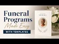 Funeral Programs with Funeral Program Templates