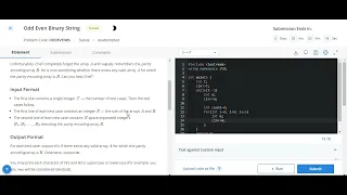 Odd Even Binary String Codechef solution Starter 74 codechef contest