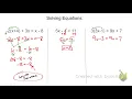 Solving Linear Equations infinite and no solutions