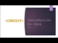 Introduction to Java CSC111 WEEK1