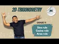 Grade 11 - 2D Trigonometry Sine rule Cosine rule Area rule Mlungisi Nkosi