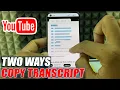 how to find transcript of youtube on mobile 2 ways