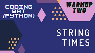 String times - Coding Bat Tamil Community