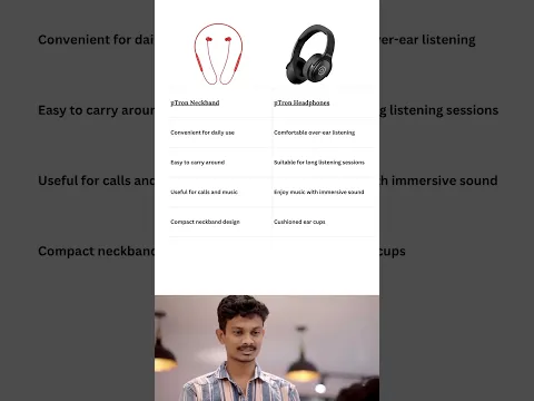 pTron Neckband vs pTron Headphones 🎧🔥 | Which One Should You Pick? #shorts #headphones #techshorts
