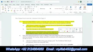 New Perspectives Access 365 Module 3 SAM Project A Lighthouse Cybersecurity