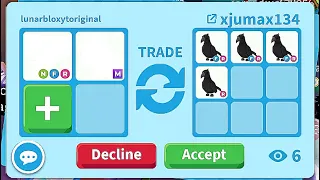 NO WAY IMAGINE Getting 4X CROWS in ONE TRADE BIG WIN FOR ME Adopt Me Trading
