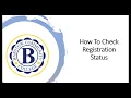 How to Check Registration Status